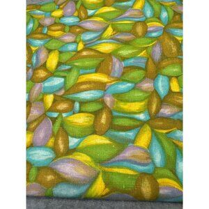 Colorful Cotton Fat Quarter Fabric 18x22" Abstract Leaf Pattern Crafting Sewing